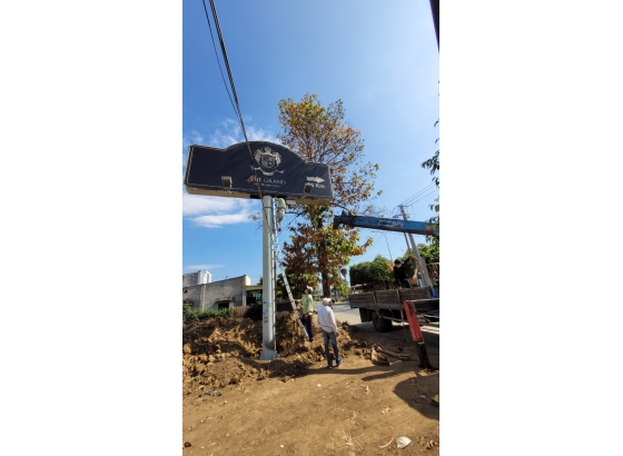 Thi công bảng chỉ dẫn Hồ Tràm